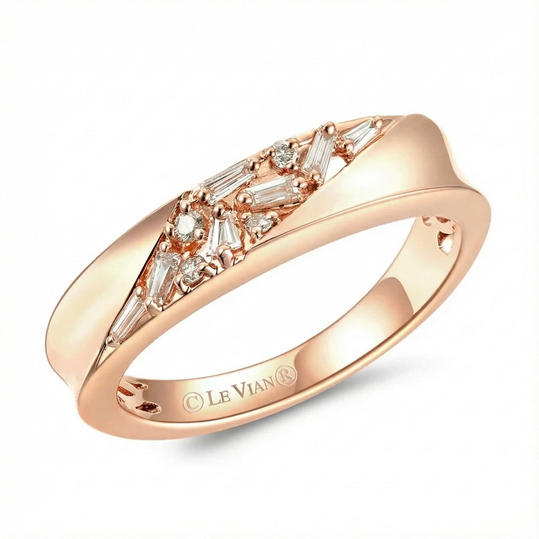 Le Vian Crème Brûlée® 14K Strawberry Gold® Ring with Nude Diamonds™ Modern elegance meets warm sparkle in this refined Le Vian Crème Brûlée® ring