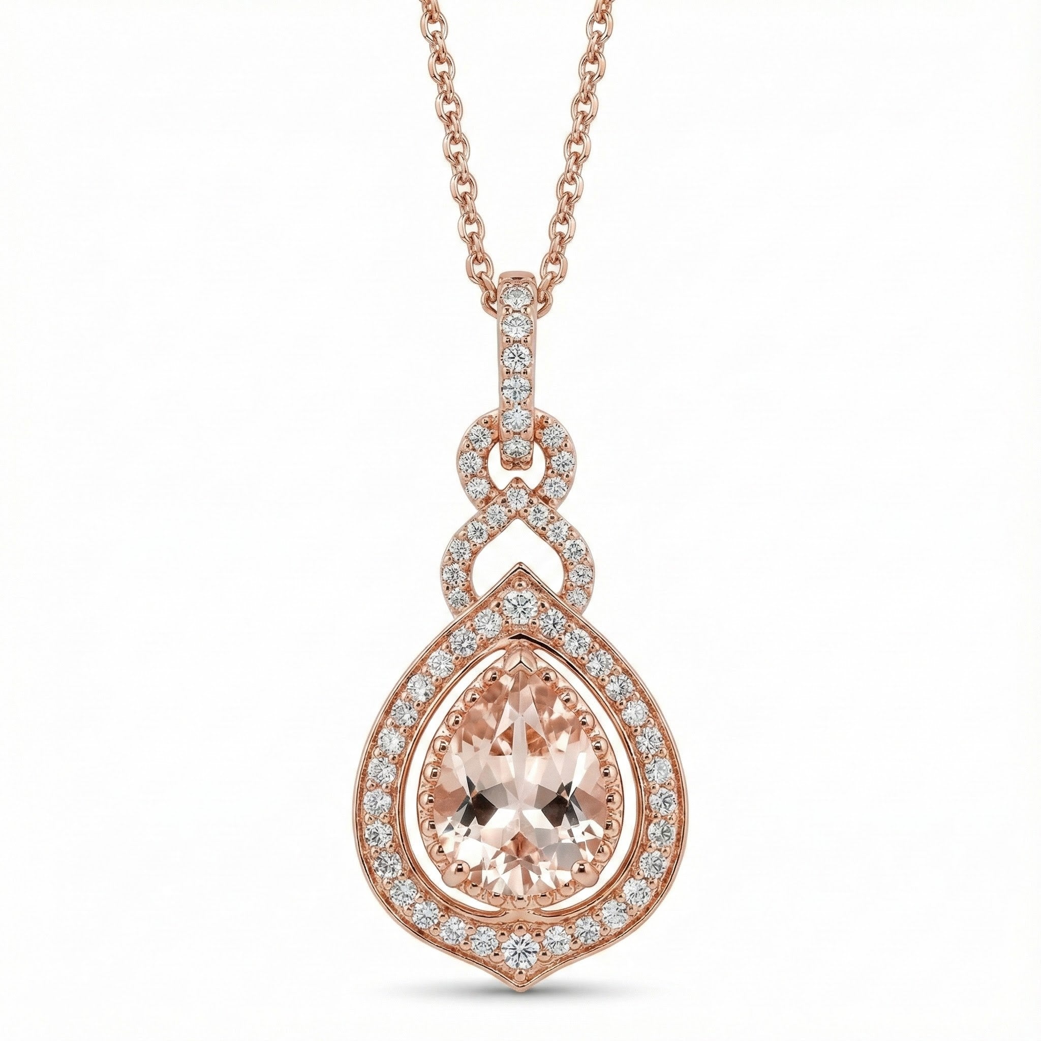Le Vian Crème Brûlée® 14K Strawberry Gold® Pendant with Peach Morganite™ & Nude Diamonds™ Soft blush color meets irresistible sparkle in this elegant Le Vian Crème Brûlée® pendant