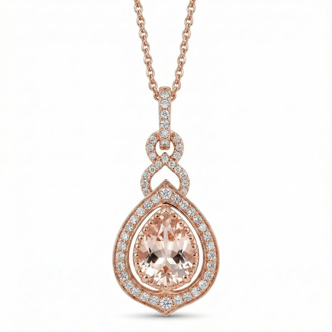 Le Vian Crème Brûlée® 14K Strawberry Gold® Pendant with Peach Morganite™ & Nude Diamonds™ Soft blush color meets irresistible sparkle in this elegant Le Vian Crème Brûlée® pendant