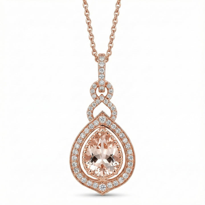 Le Vian Crème Brûlée® 14K Strawberry Gold® Pendant with Peach Morganite™ & Nude Diamonds™ Soft blush color meets irresistible sparkle in this elegant Le Vian Crème Brûlée® pendant