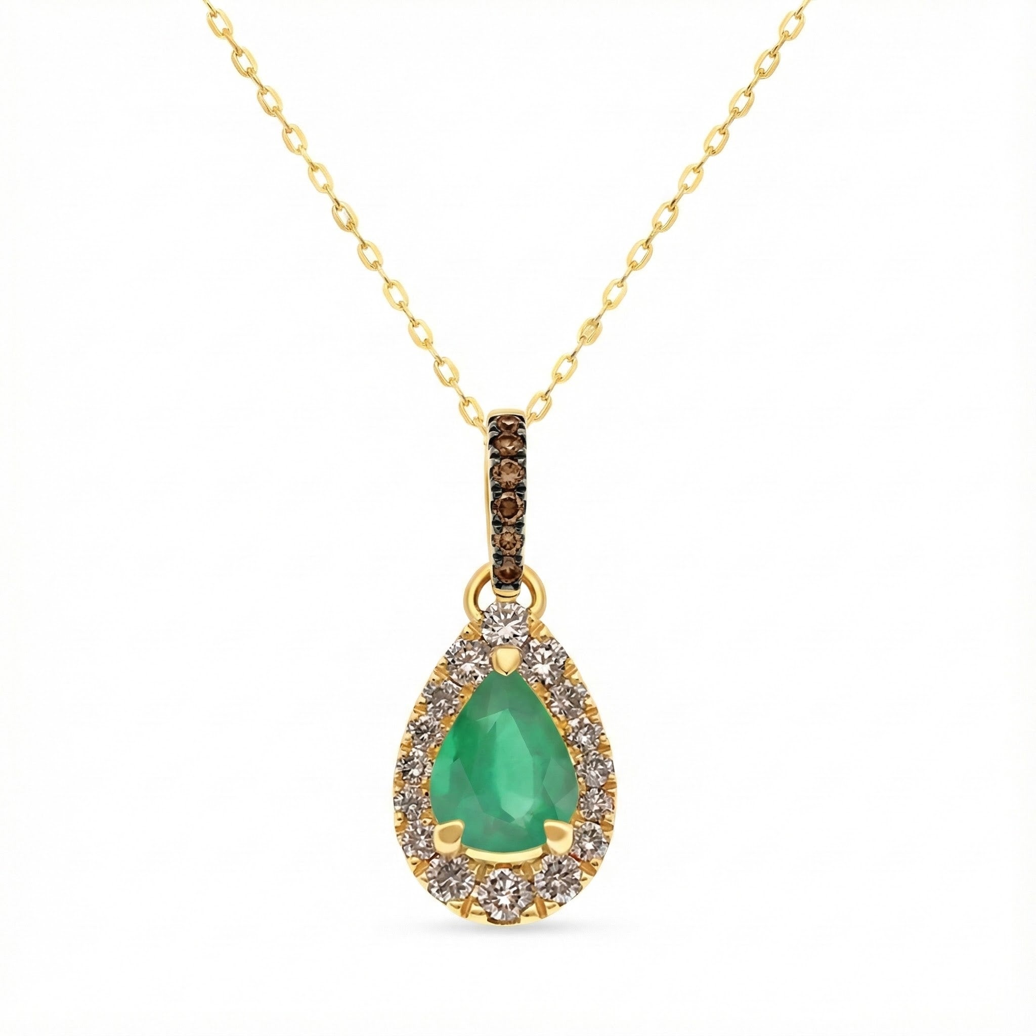 Le Vian® 14K Honey Gold™ Pendant with Costa Smeralda Emeralds™, Nude Diamonds™ & Chocolate Diamonds® Rich color and radiant sparkle come together in this stunning Le Vian® pendant