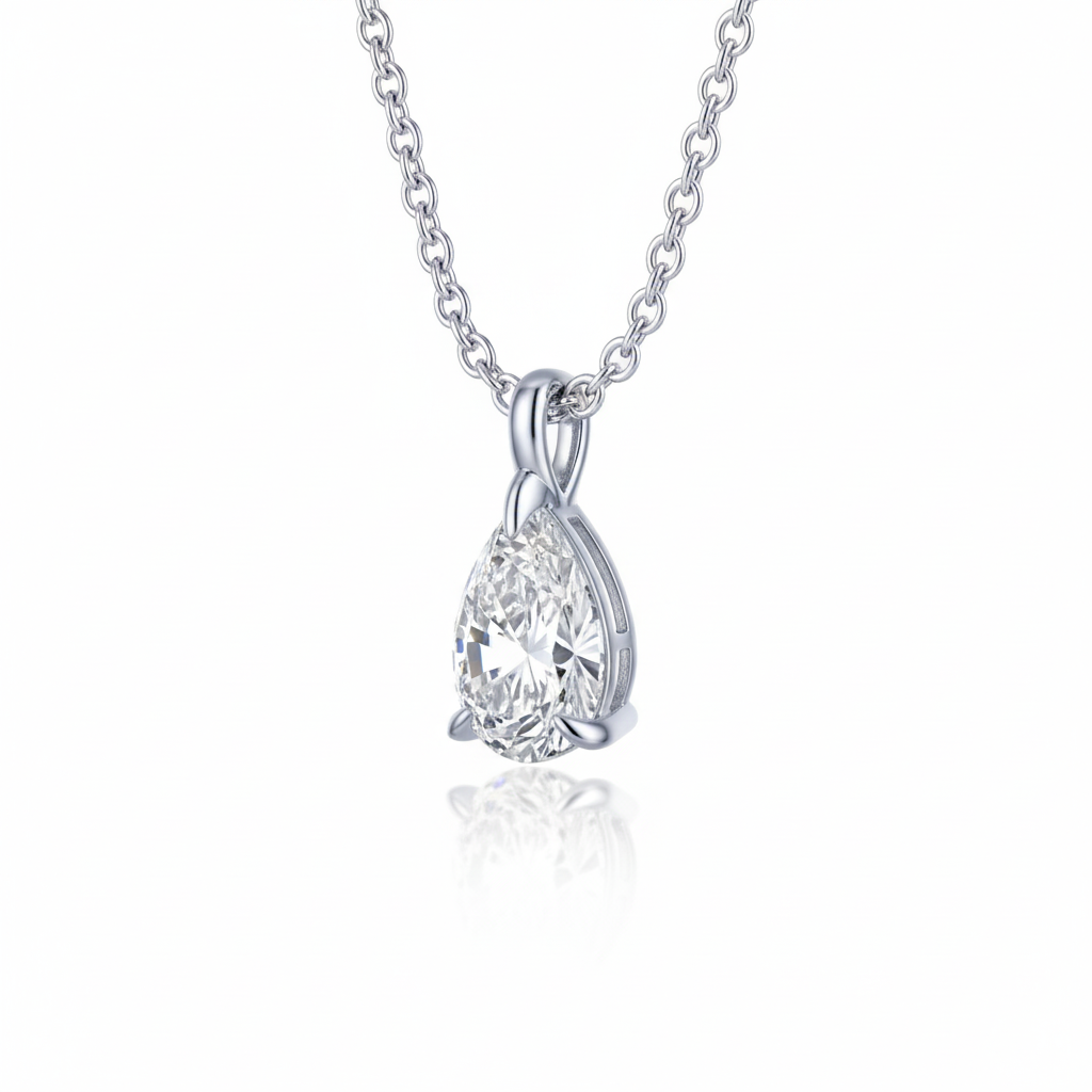 A timeless classic that exudes elegance, this 2 CTW Pear Shape Solitaire Pendant features Lafonn’s signature Lassaire simulated diamond, beautifully set in a secure three-prong design for maximum sparkle.