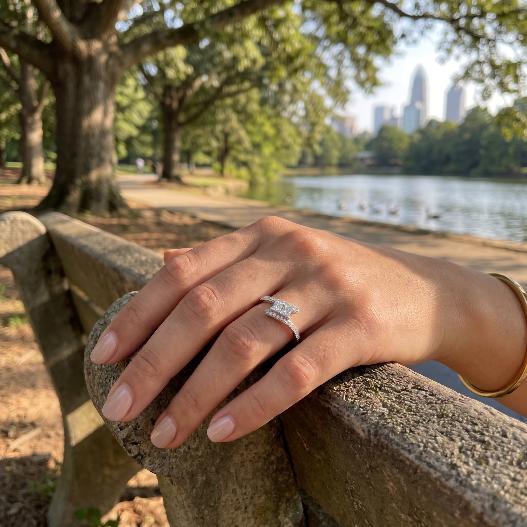 Approx. 0.50 CTTW Diamond Three-Stone Ring