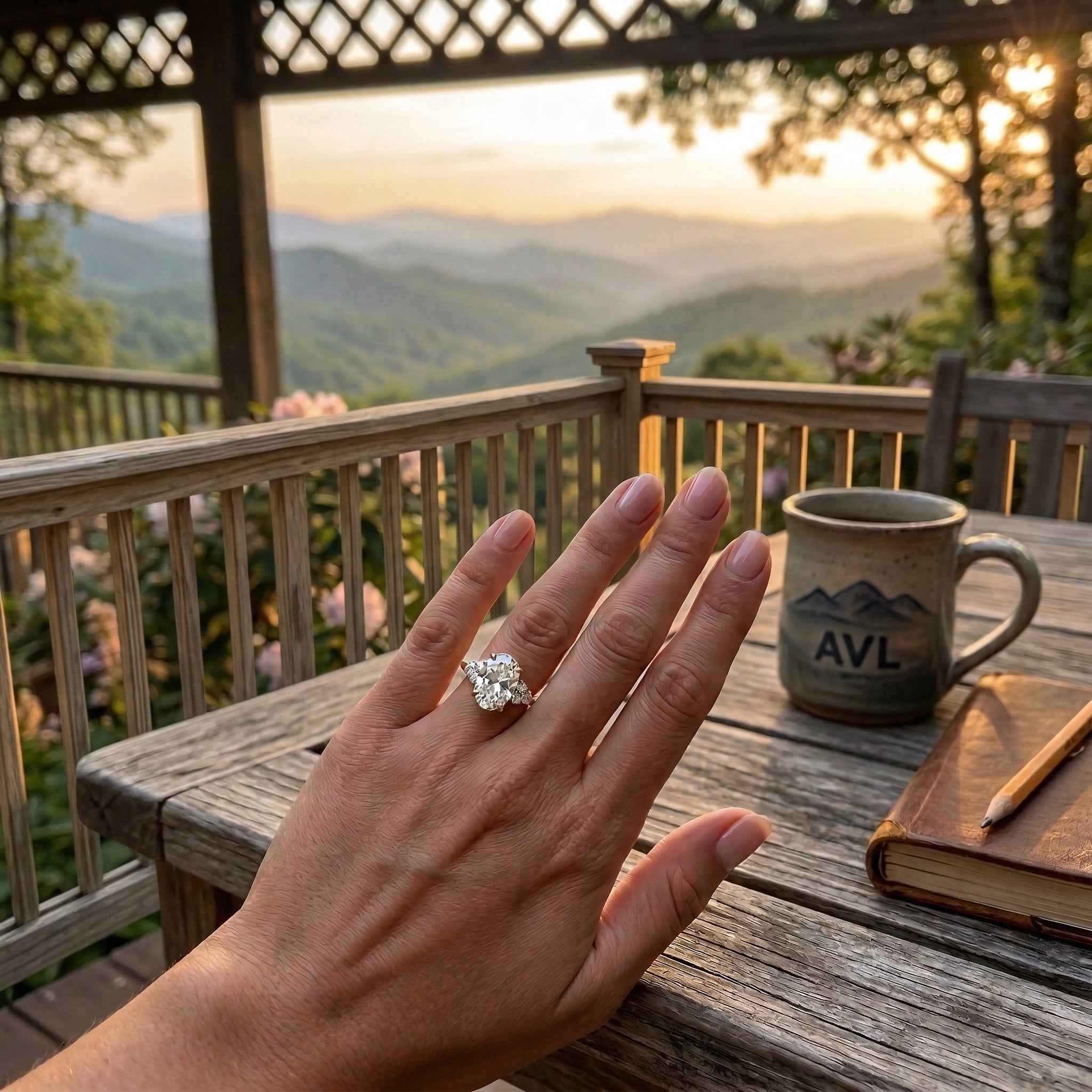 Oval Lab-Grown Diamond Ring | 14K Yellow Gold | 6.00 ct Center, 6.50 ctw | Marquise & Round Accent Design - Brownee Jewelers