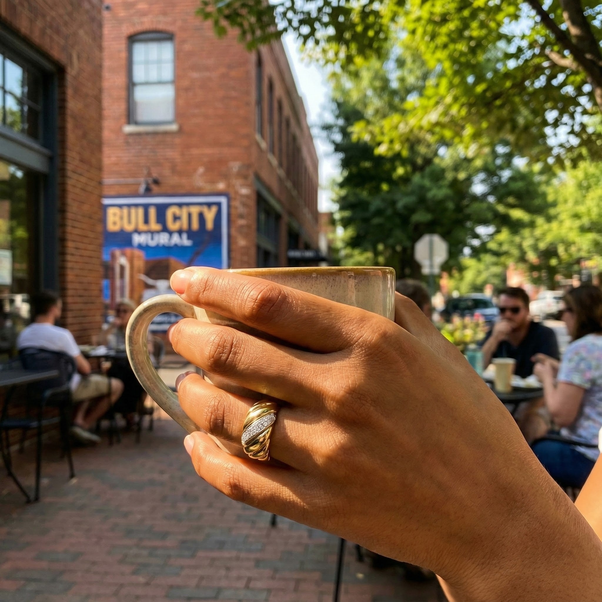 Le Vian® 14K Honey Gold™ Vanilla Diamond® Swirl Ring (0.15ctw) Sleek, sculptural, and effortlessly elegant—this Le Vian® ring features 1/6 cts. of shimmering Vanilla Diamonds® set within a polished, flowing swirl of 14K Honey Gold™