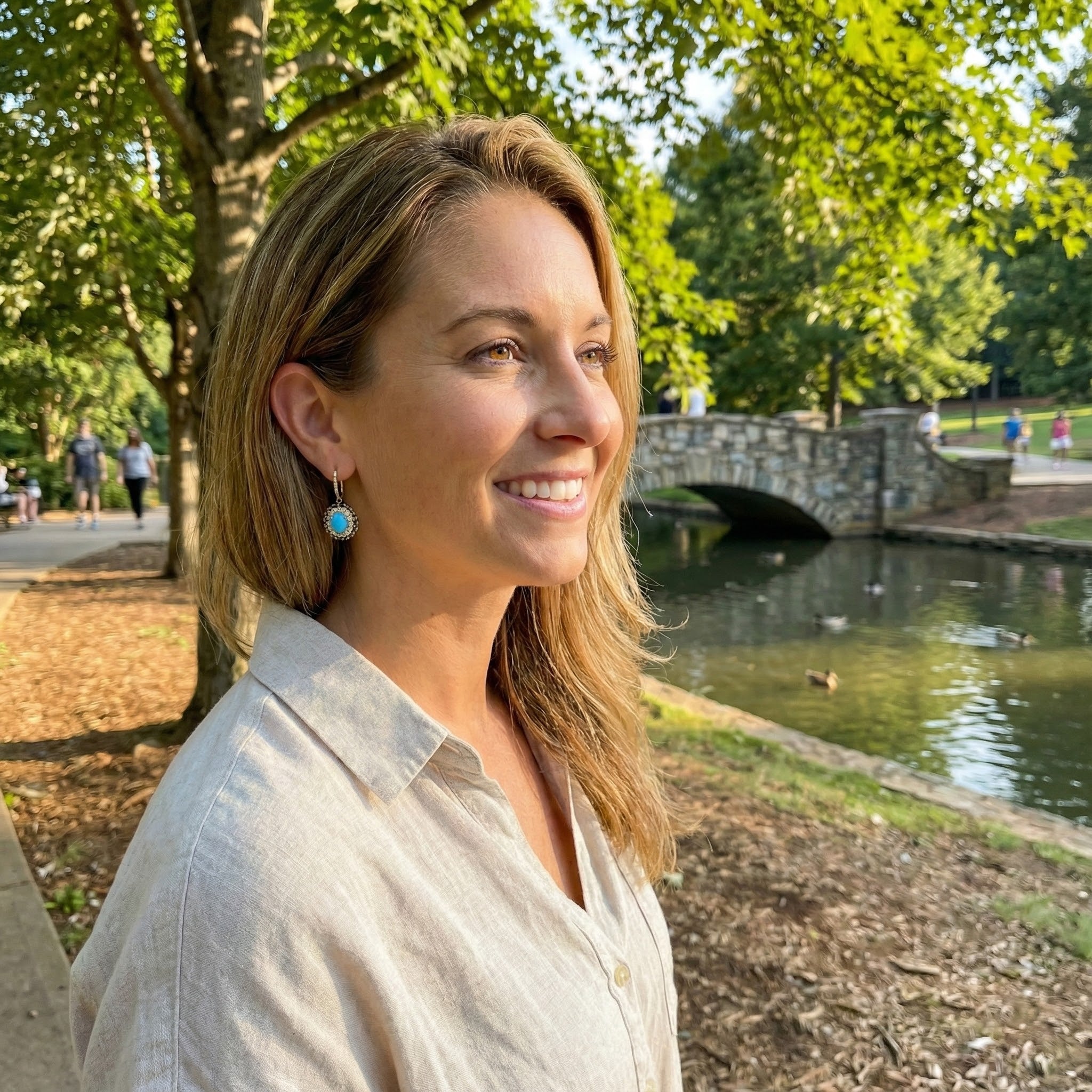 Le Vian® 14K Honey Gold™ Robin’s Egg Blue Turquoise & Diamond Drop Earrings These striking Le Vian® drop earrings feature 1 3/8 cts. Robin’s Egg Blue Turquoise, showcased in a bold double-halo design.