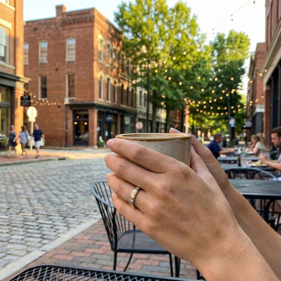 Le Vian® Nude Diamond Band Ring in 14K Honey Gold™ Timeless elegance meets modern luxury in this Le Vian® band ring featuring 1/2 ct. total weight of signature Nude Diamonds™