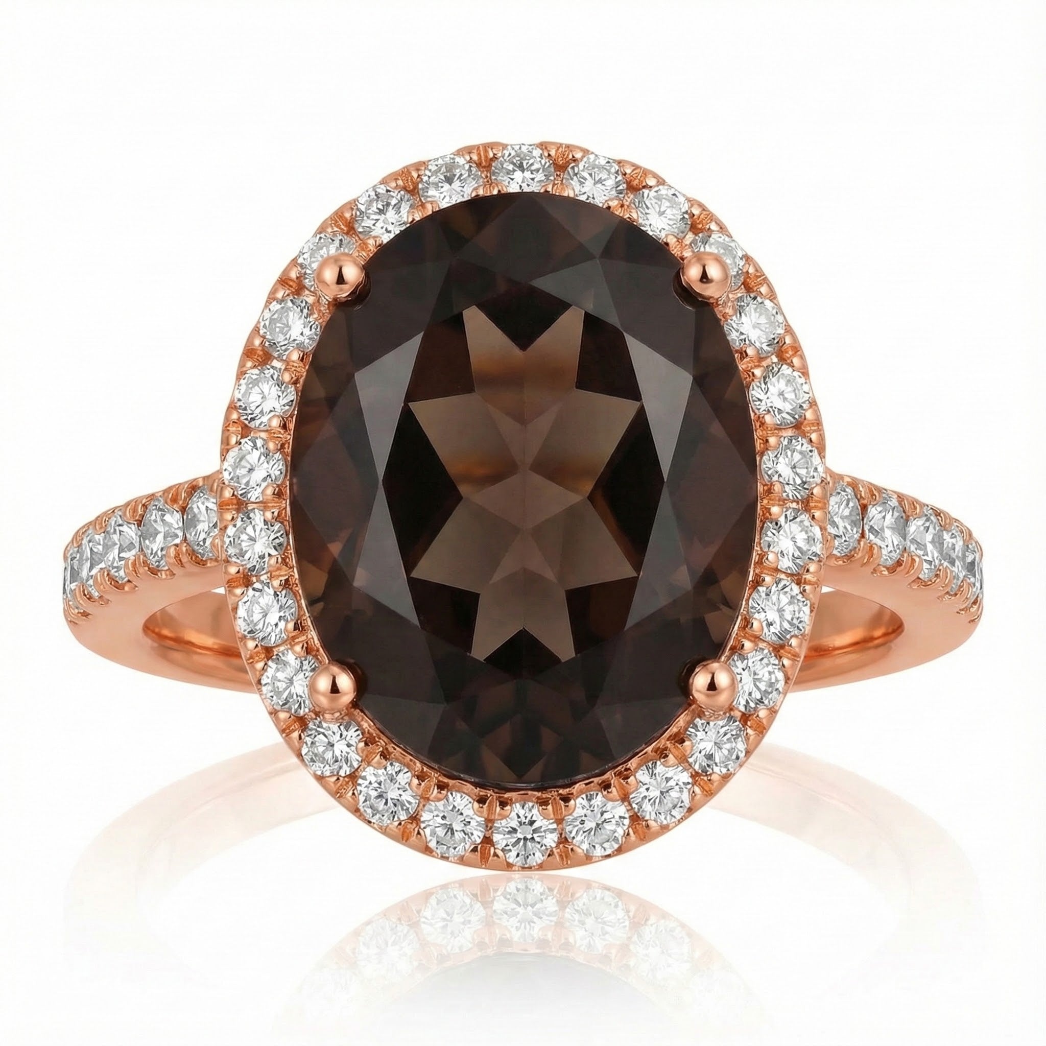 Le Vian Crème Brûlée® 14K Strawberry Gold® Ring with Chocolate Quartz® & Nude Diamonds™ Rich, decadent color defines this stunning Le Vian Crème Brûlée® ring