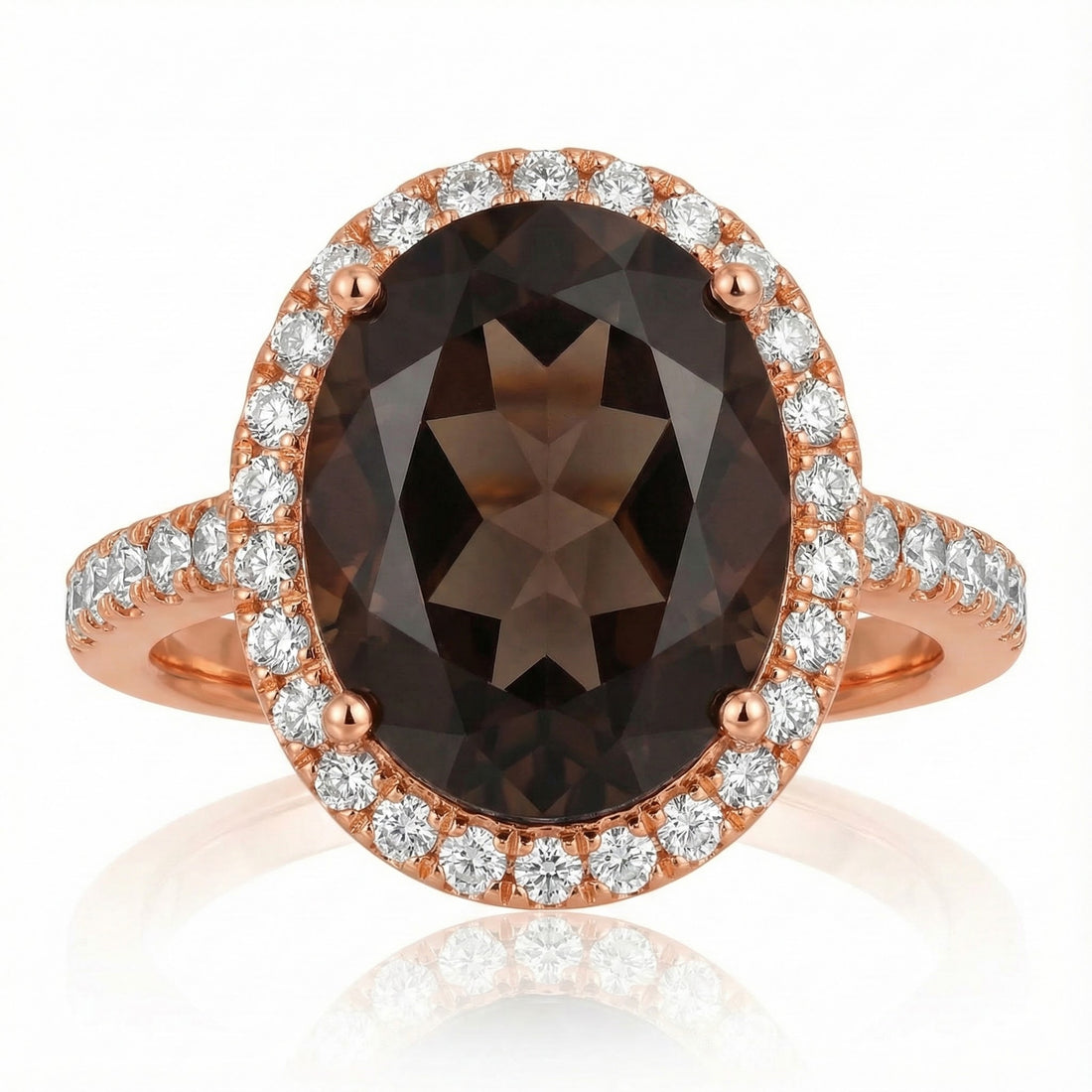 Le Vian Crème Brûlée® 14K Strawberry Gold® Ring with Chocolate Quartz® & Nude Diamonds™ Rich, decadent color defines this stunning Le Vian Crème Brûlée® ring