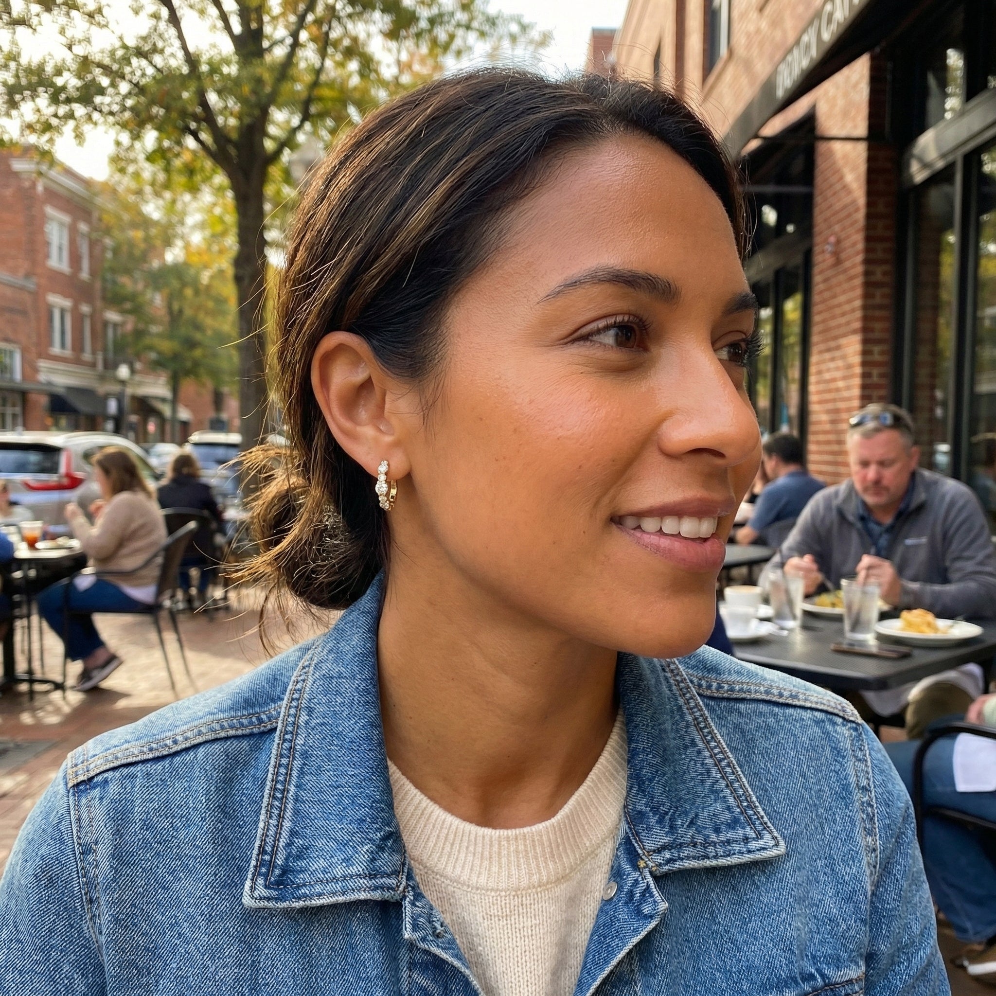 Diamond Hoop Earrings