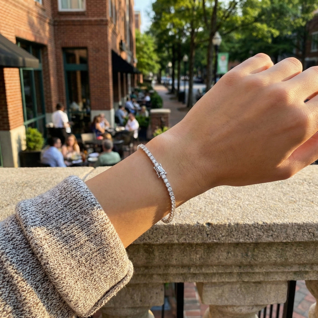 Lafonn | Round CZ Tennis Bracelet | Sterling Silver | 7.25" | Classic Line Bracelet - Brownee Jewelers