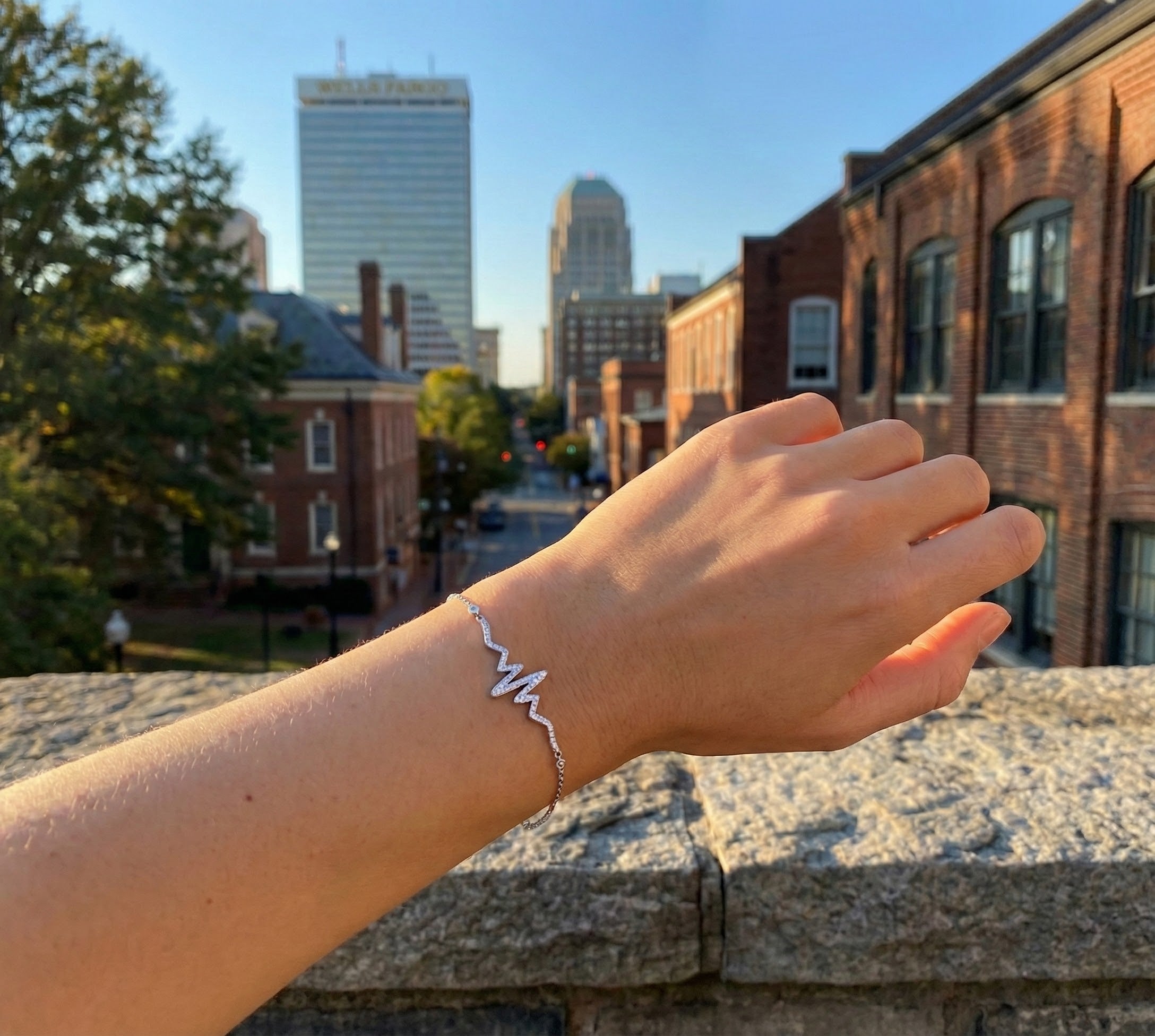 Heartbeat Bracelet | Sterling Silver | Cubic Zirconia - Brownee Jewelers