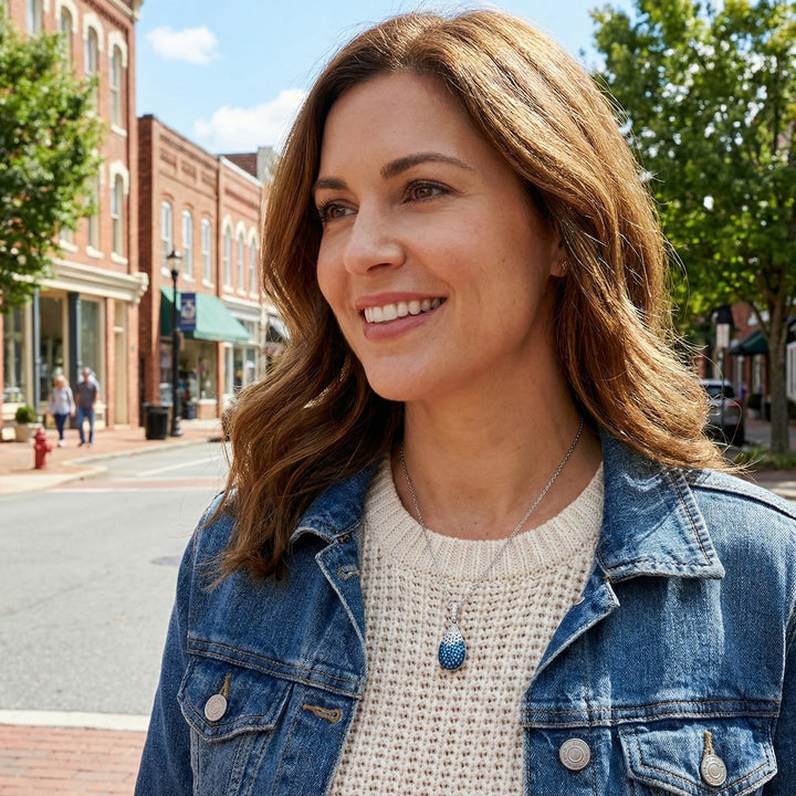 Le Vian Ombre® 14K Vanilla Gold® Pendant with Denim Ombré® Sapphire & Vanilla Sapphire™ A stunning blend of color and sparkle, this Le Vian Ombre® pendant features a graceful teardrop silhouette crafted in luminous 14K Vanilla Gold®