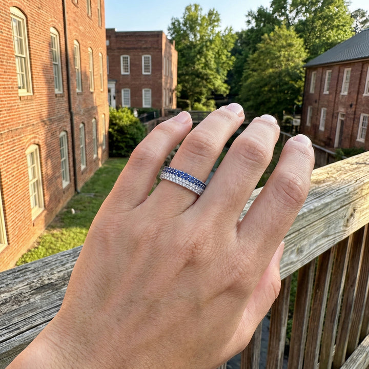 Diamond &  Sapphire Pave ring 