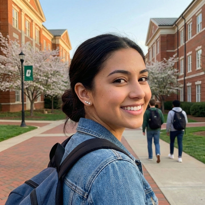 Cultured Pearl Stud Earrings | 14K Yellow Gold | Graduated Pearl Design | Stud Earrings - Brownee Jewelers