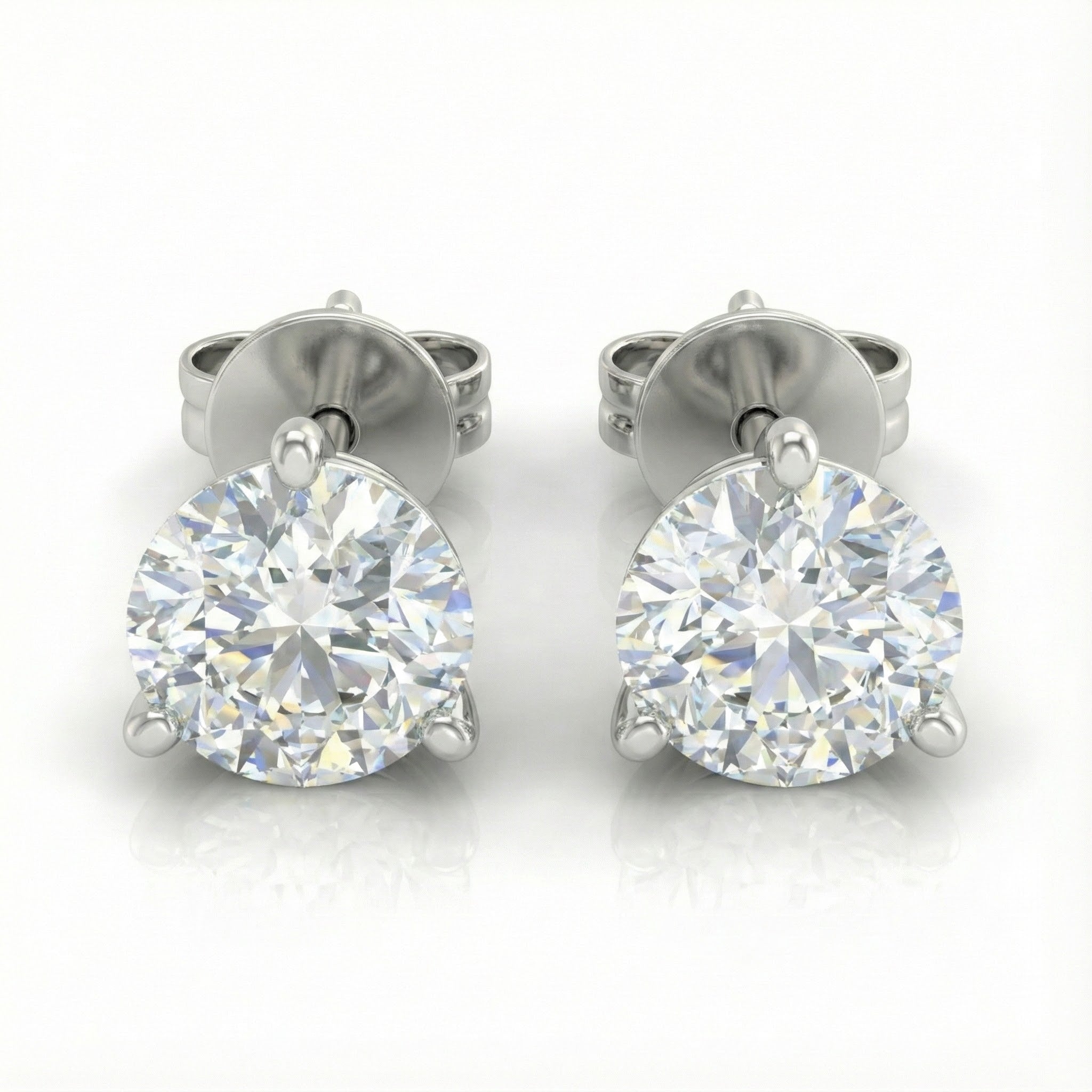 14K White Gold 0.25ctw Lab-Grown Diamond Stud Earrings, A timeless everyday essential, these 0.25ct total weight lab-grown diamond studs offer bright, effortless sparkle in a classic minimalist design. ER0073W450 - Brownee Jewelers