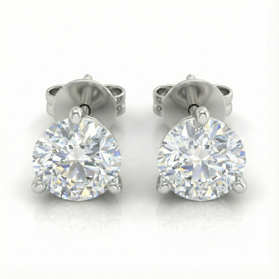 14K White Gold 0.25ctw Lab-Grown Diamond Stud Earrings, A timeless everyday essential, these 0.25ct total weight lab-grown diamond studs offer bright, effortless sparkle in a classic minimalist design. ER0073W450 - Brownee Jewelers