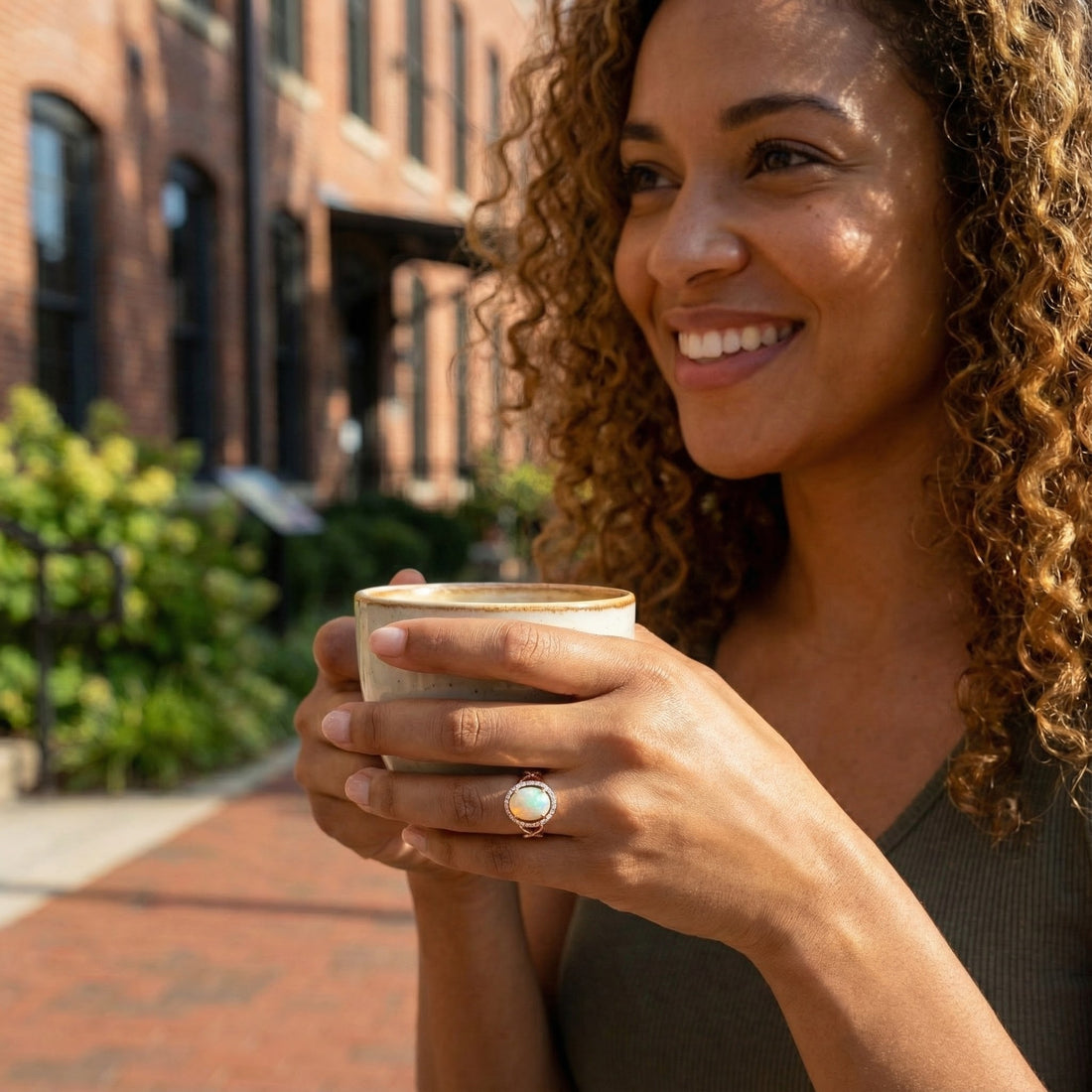 Le Vian® Neopolitan Opal™ Ring in 14K Strawberry Gold® Soft, luminous color takes center stage in this elegant Le Vian® ring featuring 2 1/5 cts. of Neopolitan Opal™