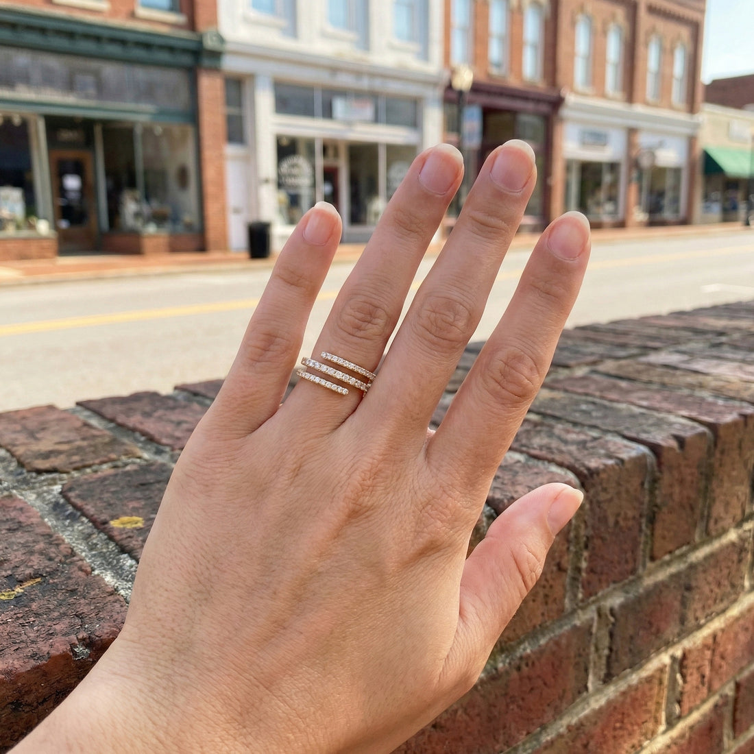 Diamond Wrap Band Ring | 14K Yellow Gold | Round Diamonds | Size 8 - Brownee Jewelers