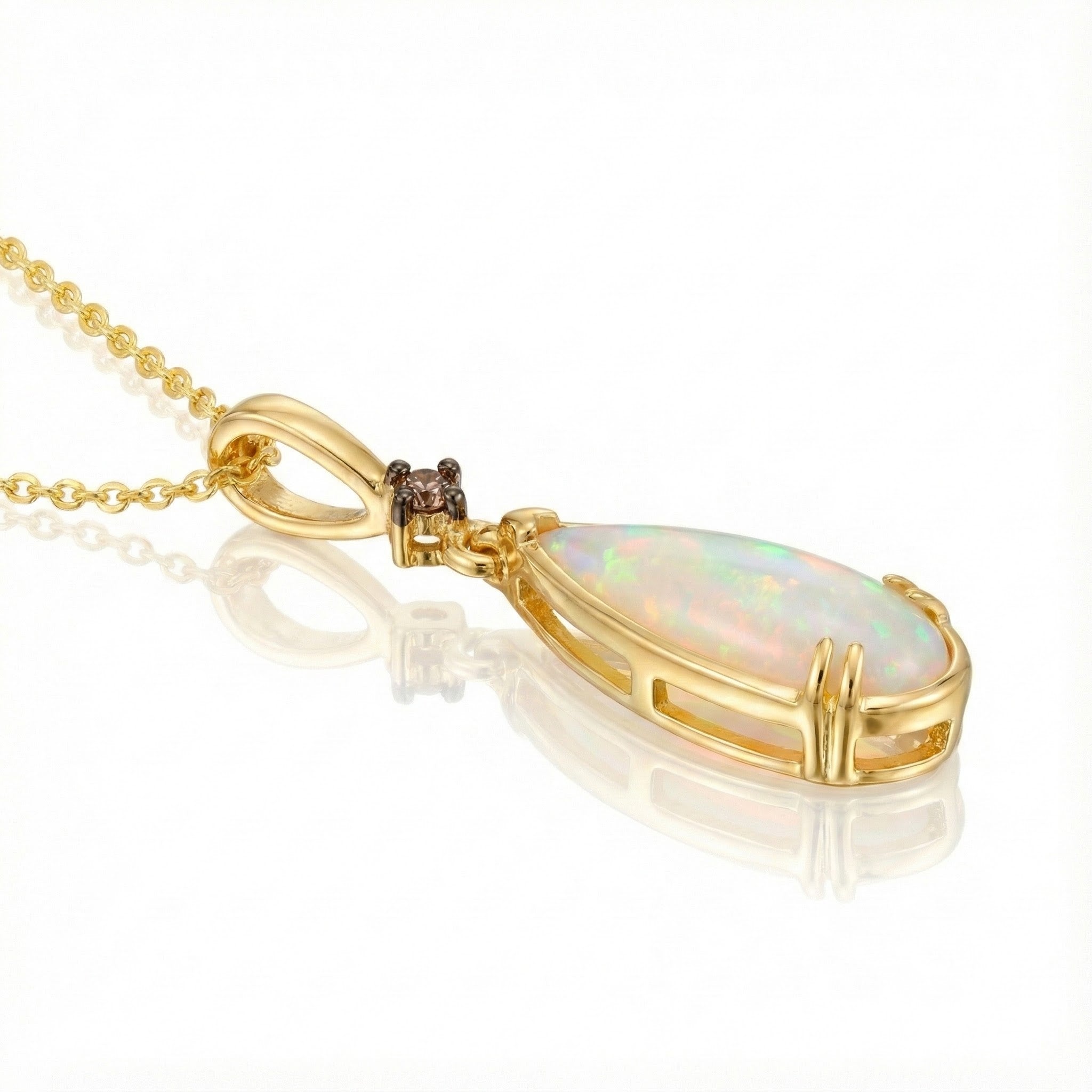 Le Vian Chocolatier® 14K Honey Gold™ Pendant with 1 ct. Neopolitan Opal® & Chocolate Diamonds® Soft, luminous color meets rich Le Vian® warmth in this stunning Chocolatier® pendant