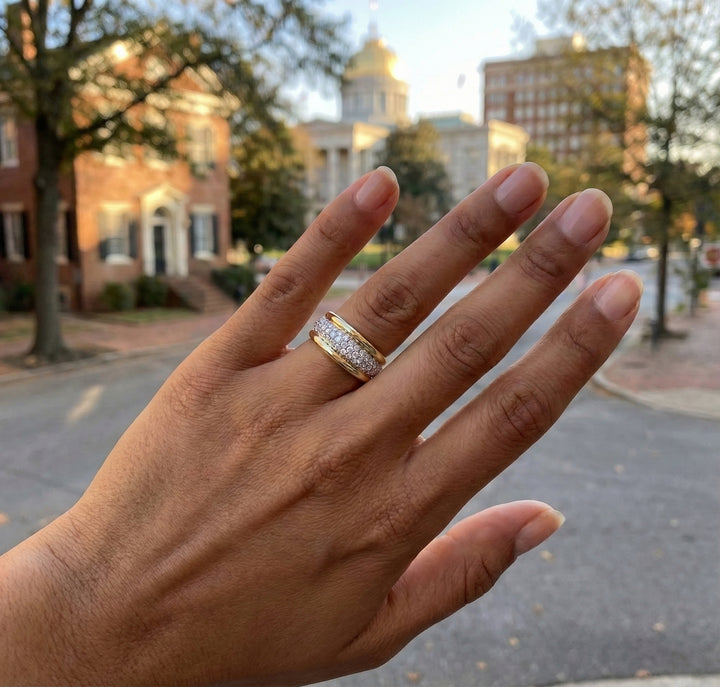 Diamond Channel-Set Band | 14K Yellow Gold | 0.50 ctw | Wedding / Anniversary Ring - Brownee Jewelers