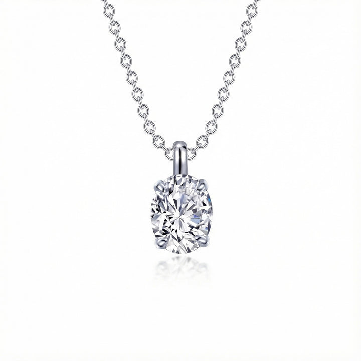 Lafonn Oval Solitaire Lassaire Diamond Pendant – 2 cttw