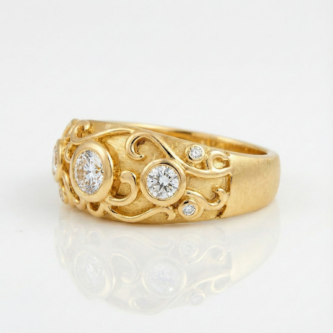 Le Vian® 14K Honey Gold™ Ring with 3/8 cts. Nude Diamonds™ Crafted in rich 14K Honey Gold™, this Le Vian® ring showcases 3/8 cts. of Nude Diamonds™ in a stunning vintage-inspired design