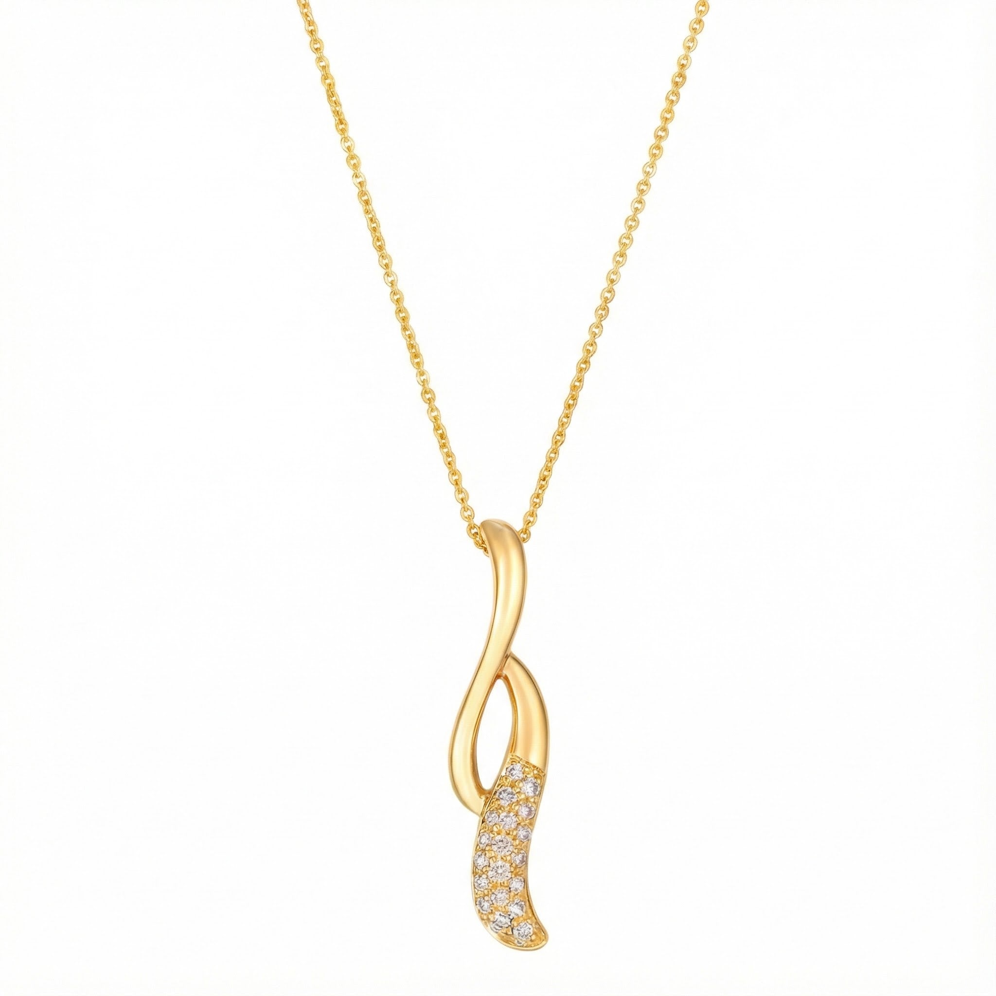 Le Vian® Nude Diamonds™ Pendant in 14K Honey Gold™ – 1/6ct Graceful, modern, and effortlessly elegant — this Le Vian® pendant features 1/6 cts. of sparkling Nude Diamonds™ arranged along a flowing, sculpted design