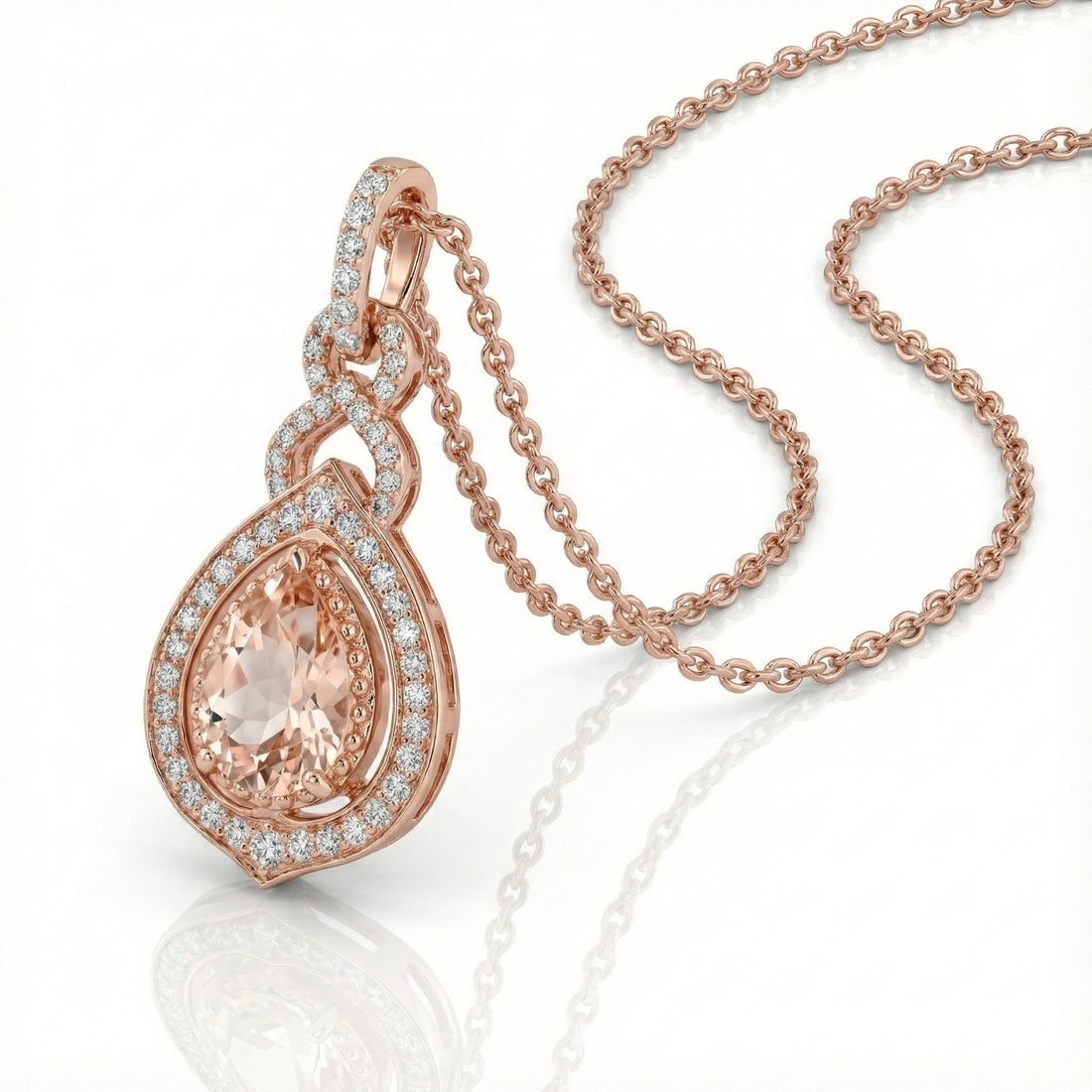Le Vian Crème Brûlée® 14K Strawberry Gold® Pendant with Peach Morganite™ & Nude Diamonds™ Soft blush color meets irresistible sparkle in this elegant Le Vian Crème Brûlée® pendant