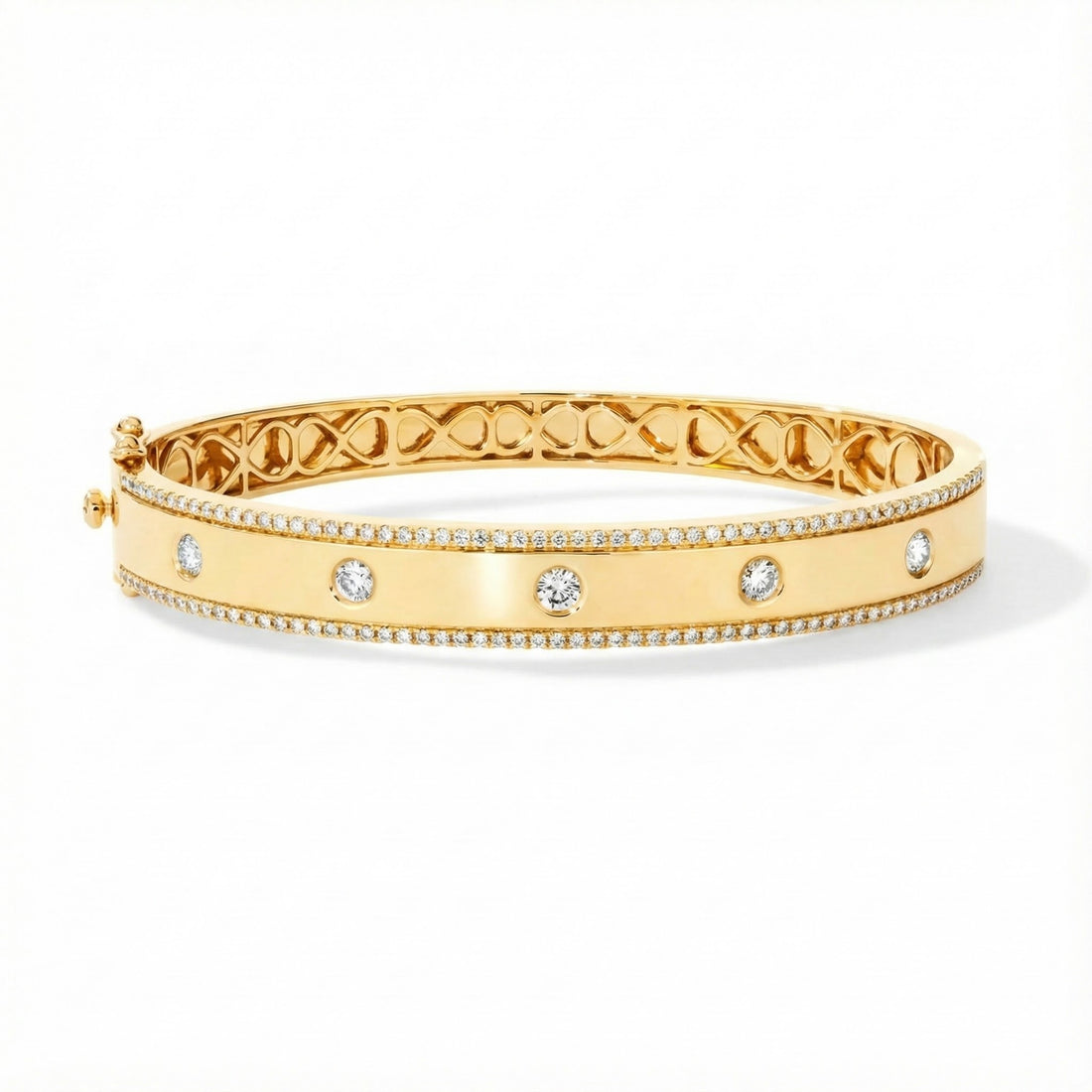 Le Vian® 14K Honey Gold™ Nude Diamond™ Bangle (1.20ctw) Sophisticated and sleek, this Le Vian® bangle showcases 1 1/5 cts. of sparkling Nude Diamonds™ set in radiant 14K Honey Gold™