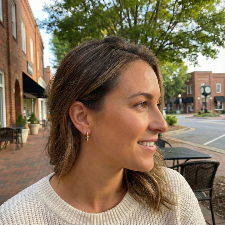 Le Vian® Nude Diamonds™ Huggie Earrings in 14K Honey Gold™ – 1/3ct Elevate your everyday look with these beautifully refined Le Vian® huggie earrings, featuring 1/3 cts. of sparkling Nude Diamonds™ set into warm, glowing 14K Honey Gold™