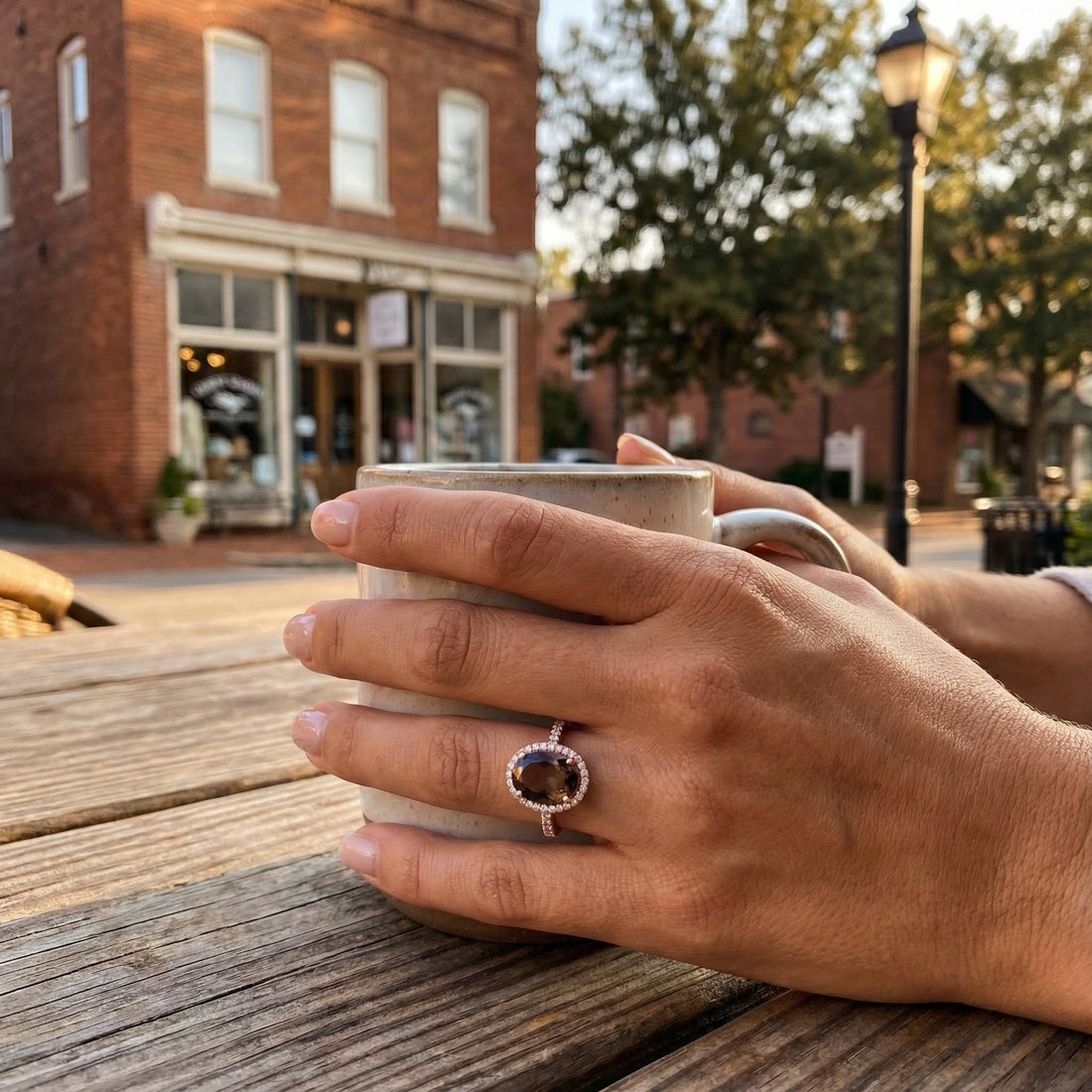 Le Vian Crème Brûlée® 14K Strawberry Gold® Ring with Chocolate Quartz® & Nude Diamonds™ Rich, decadent color defines this stunning Le Vian Crème Brûlée® ring