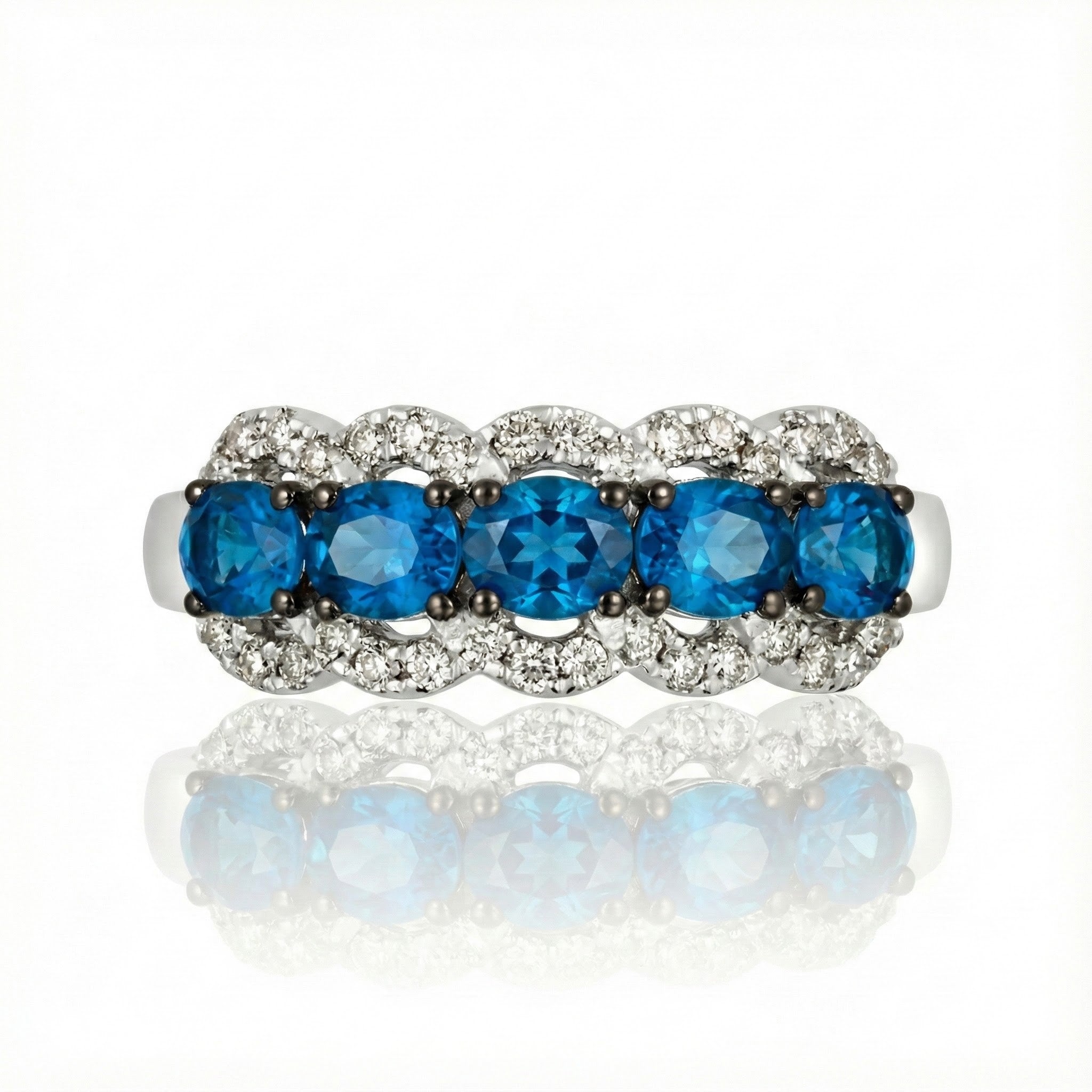 Le Vian® 14K Vanilla Gold® Ring with Blueberry Sapphire™ & Vanilla Diamonds® Vibrant color and timeless sparkle come together in this exquisite Le Vian® band