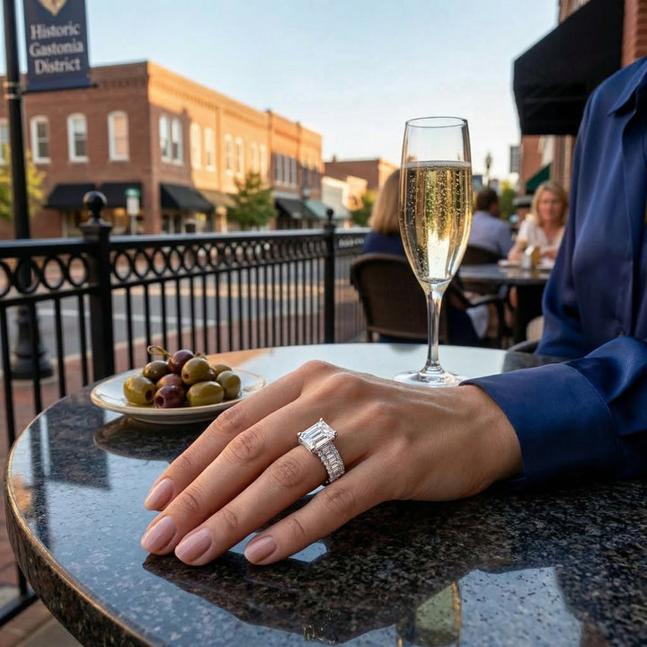 Radiant Lab-Grown Diamond Ring | 14K White Gold | Diamond | Channel | Engagement Ring - Brownee Jewelers