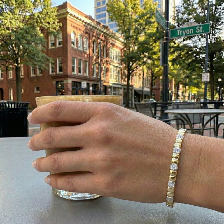 Diamond Pavé Station Bangle