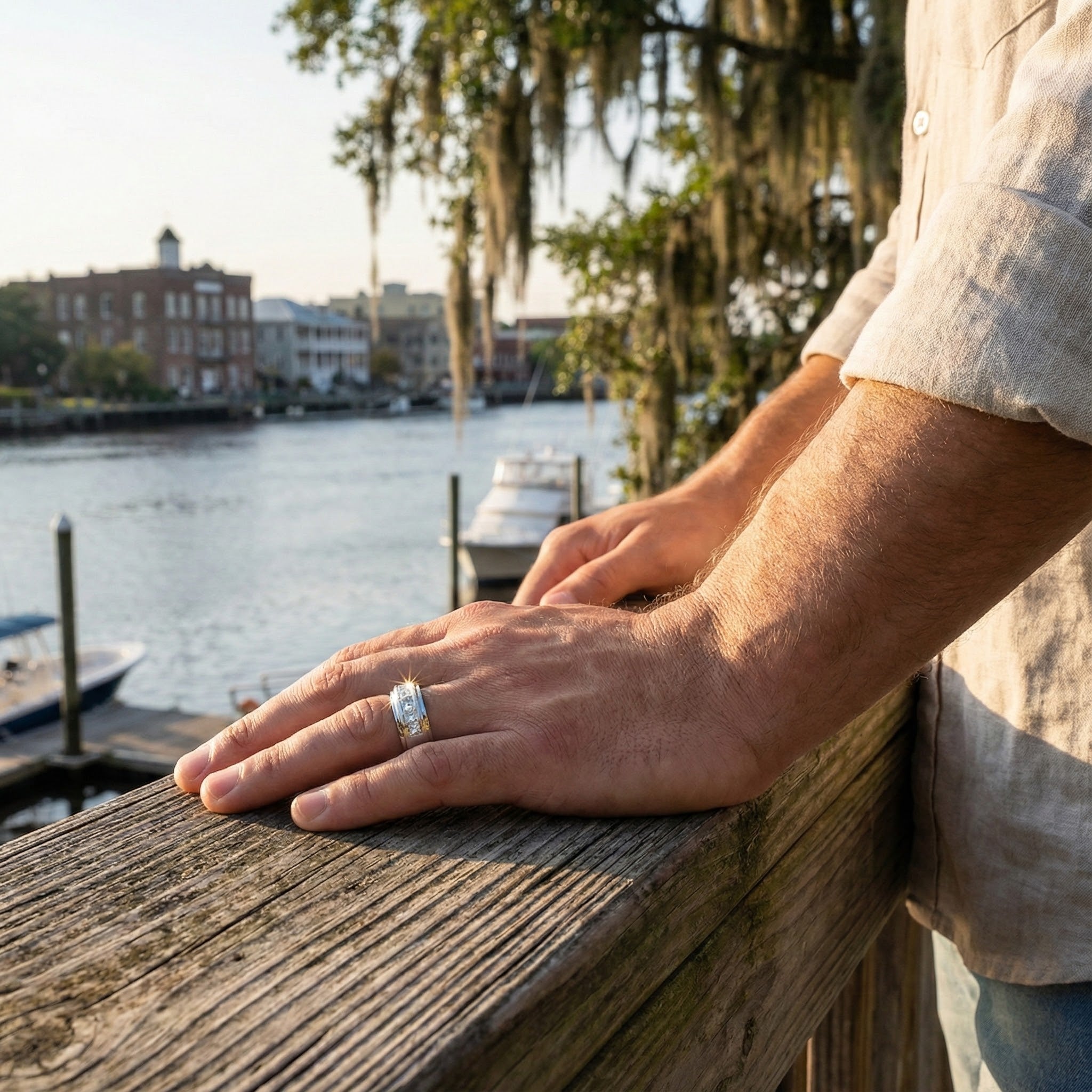 14K White Gold 2.00 CTW Lab-Grown Diamond 5-Stone Ring – Size 10 Crafted in sleek 14K white gold, this bold men’s ring showcases five princess-cut lab-grown diamonds totaling 2.00 carats. Each diamond is channel-set for a clean, modern look that blends strength, brilliance, and sophisticated design.