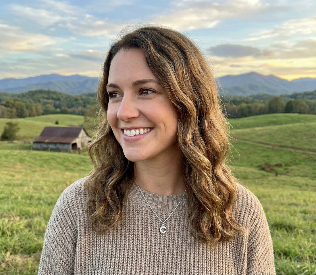 Diamond Initial “C” Pendant | Sterling Silver | 0.07 ctw | 18" | Pavé Initial | - Brownee Jewelers