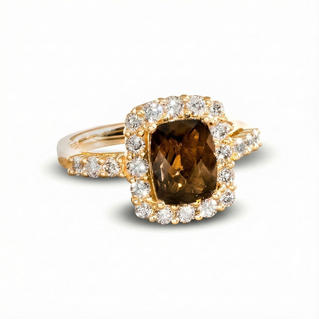 Le Vian® Crème Brûlée® Chocolate Quartz & Nude Diamonds™ Ring – 14K Honey Gold™ Rich, decadent color meets refined elegance in this stunning Le Vian Crème Brûlée® ring