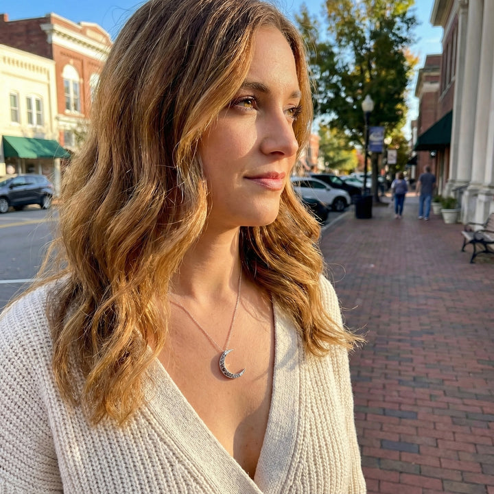 Le Vian Ombre® Diamond Crescent Moon Pendant – 14K Vanilla Gold® Illuminate your look with this enchanting Le Vian Ombre® crescent moon pendant, crafted in radiant 14K Vanilla Gold®