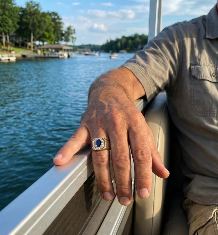 Oval Sapphire & Diamond Ring