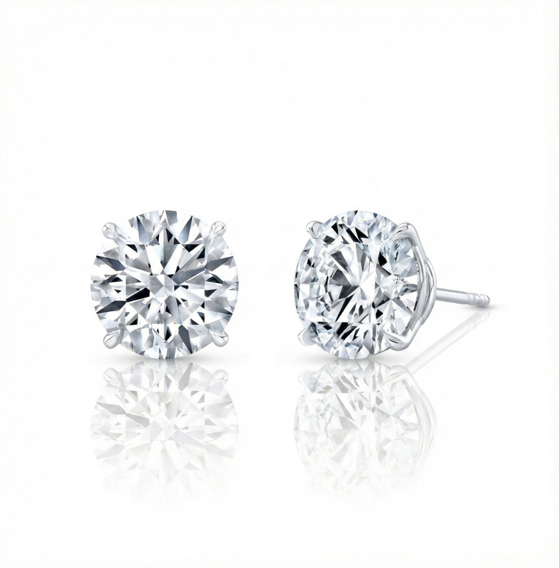 14K White Gold 5.00ctw Lab-Grown Diamond Stud Earrings