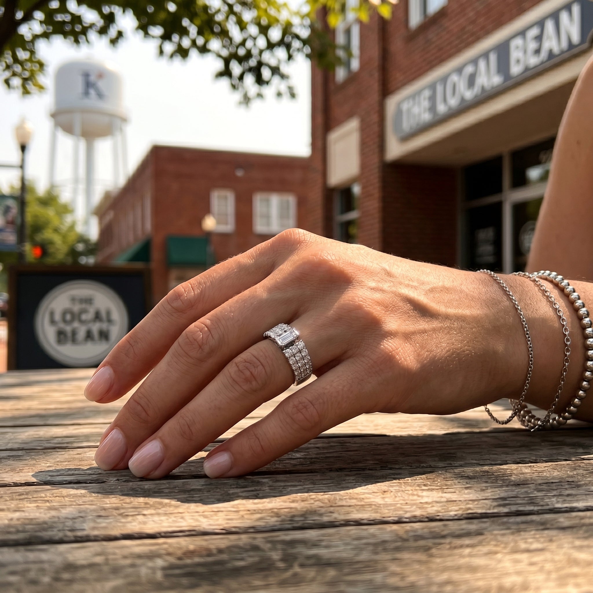 0.50 CT Center Baguette Diamond Ring