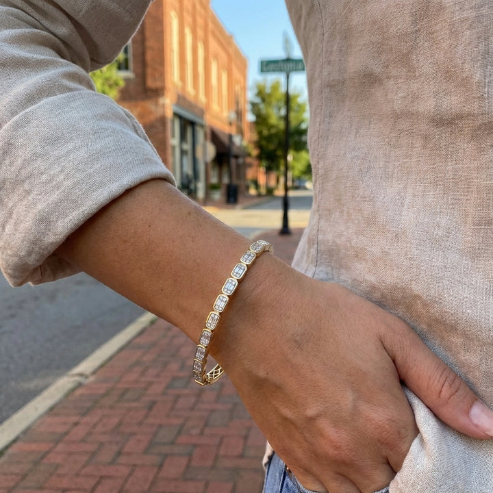 Baguette Diamond Bangle