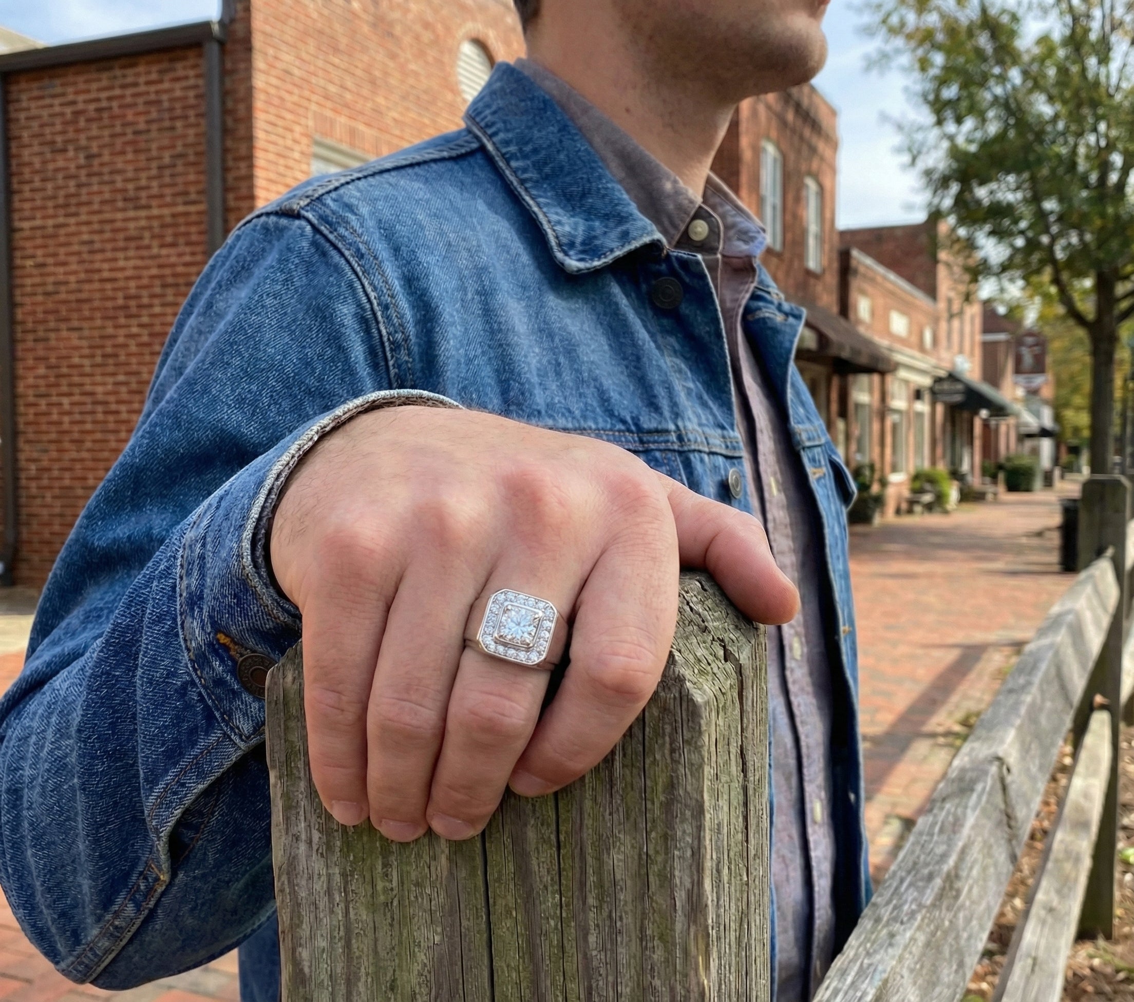 Lab-Grown Diamond Cluster Ring