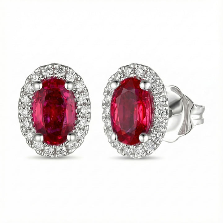 Le Vian® 14K Vanilla Gold® Earrings with Passion Ruby® & Vanilla Diamonds® Bold color meets timeless sparkle in these stunning Le Vian® stud earrings