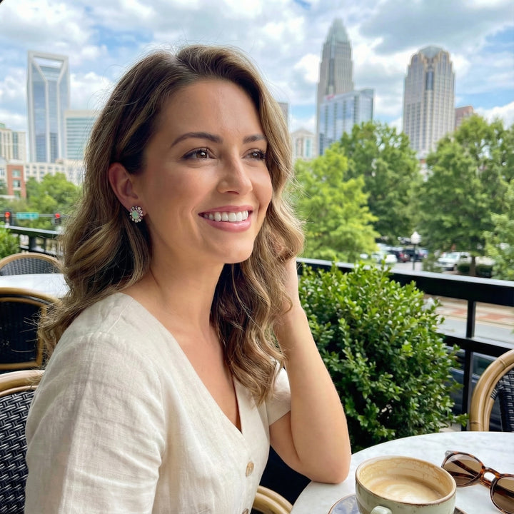 Le Vian® 14K Strawberry Gold® Earrings with Neopolitan Opal®, Sapphire, Garnet, Tsavorite™, Amethyst & Nude Diamonds™ A breathtaking celebration of color, these Le Vian® earrings feature glowing 2 3/8 cts. Neopolitan Opal® centers alive with iridescent fire