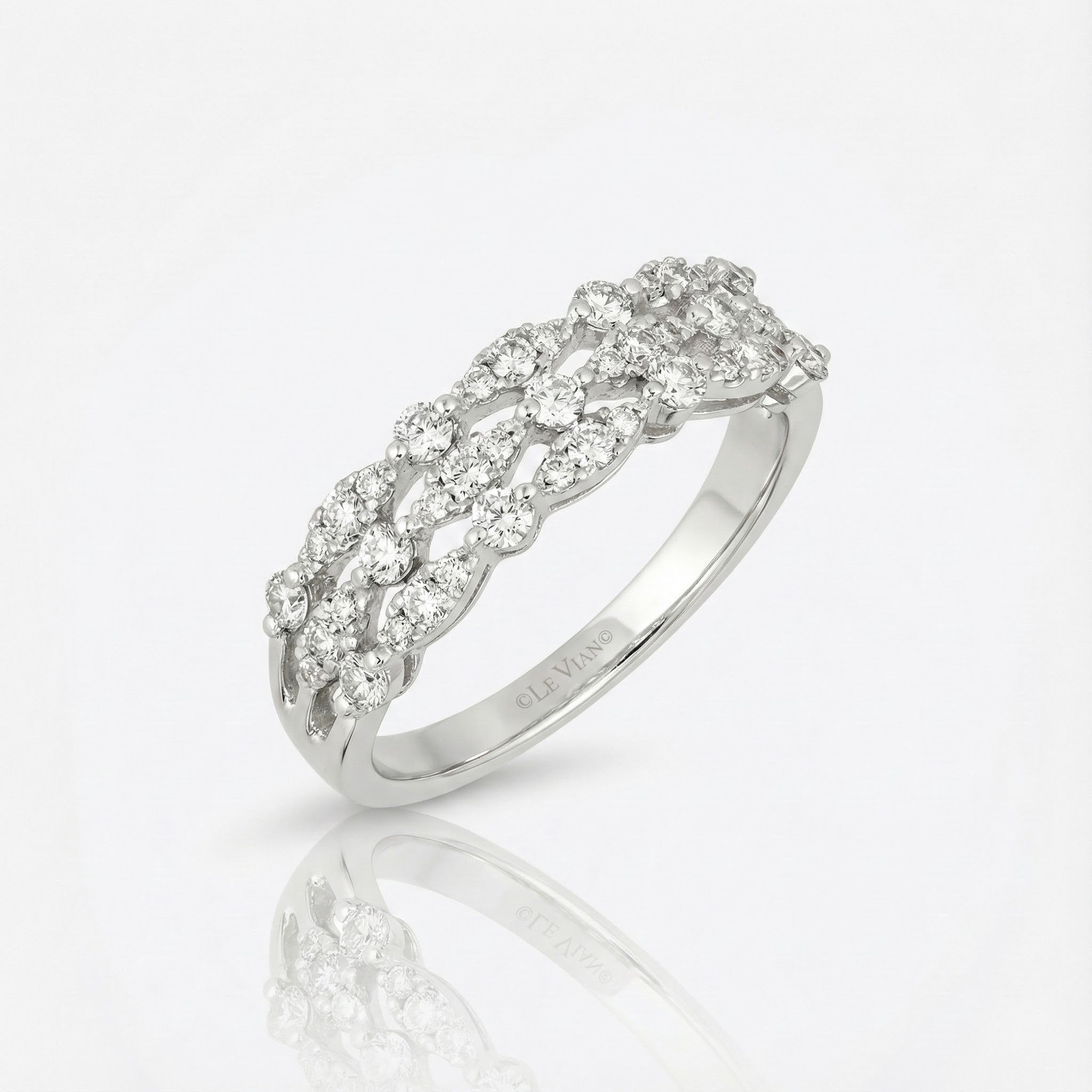 Le Vian Couture® P95 Platinum Vanilla Diamond® Weave Ring (1/2ctw) Timeless elegance meets couture craftsmanship in this Le Vian® ring featuring 1/2 cts. of brilliant Vanilla Diamonds® set in luxurious P95 Platinum