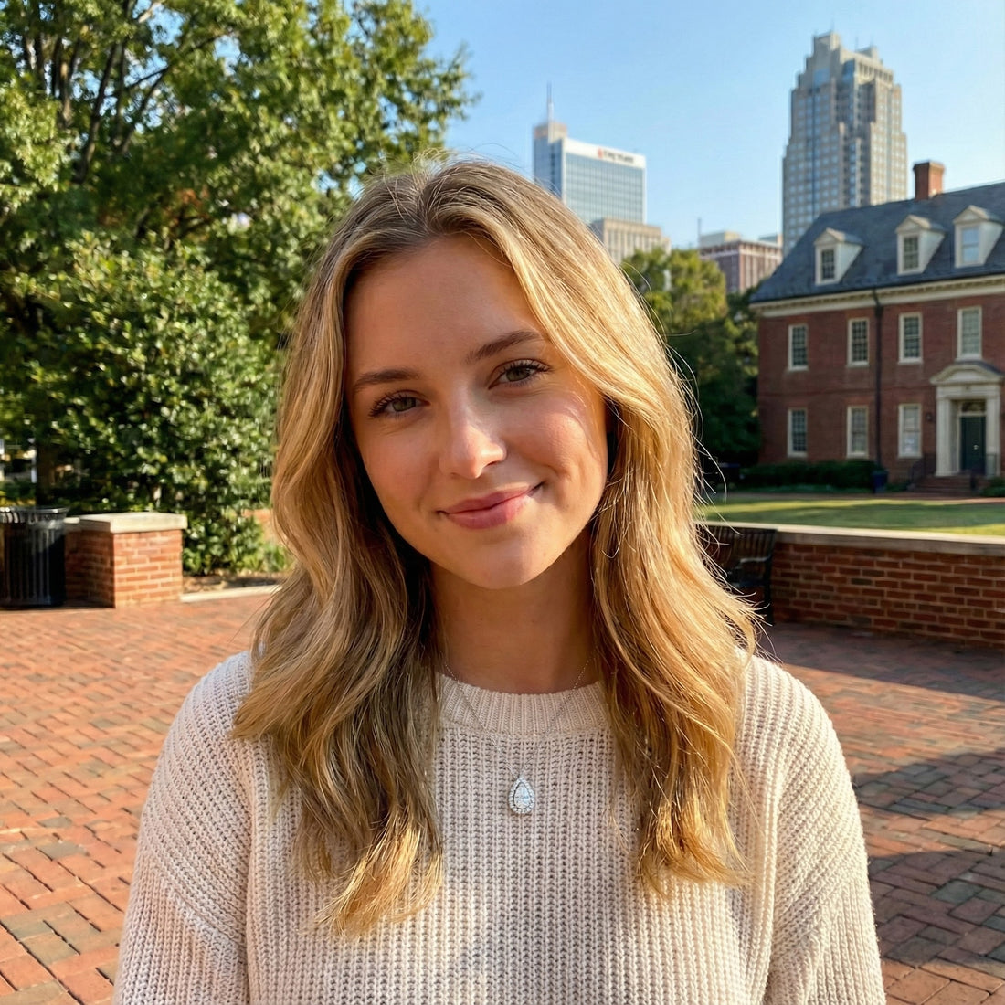 Pear-Shape CZ Halo Pendant | Sterling Silver | 18" Necklace - Brownee Jewelers