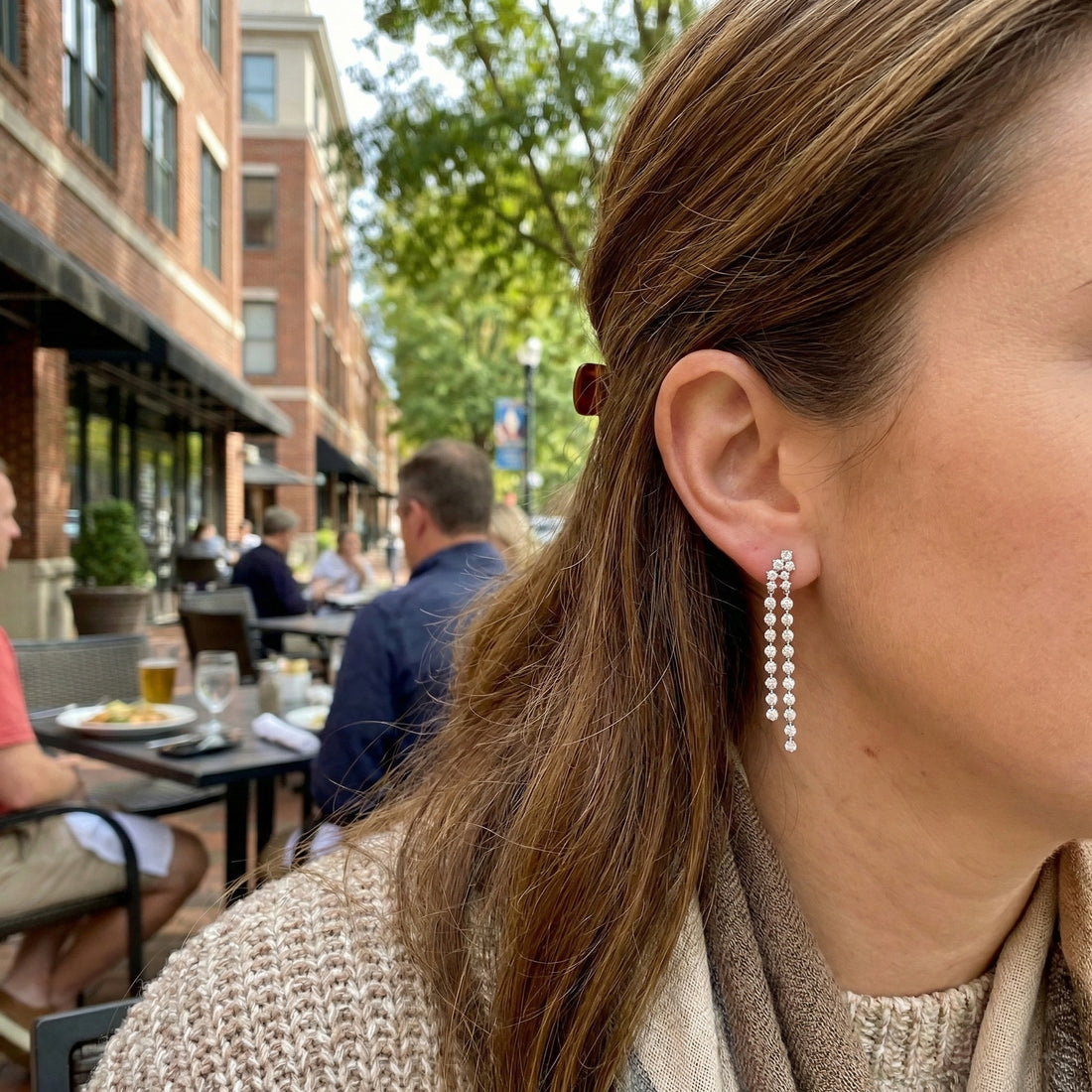 Diamond Drop Earrings