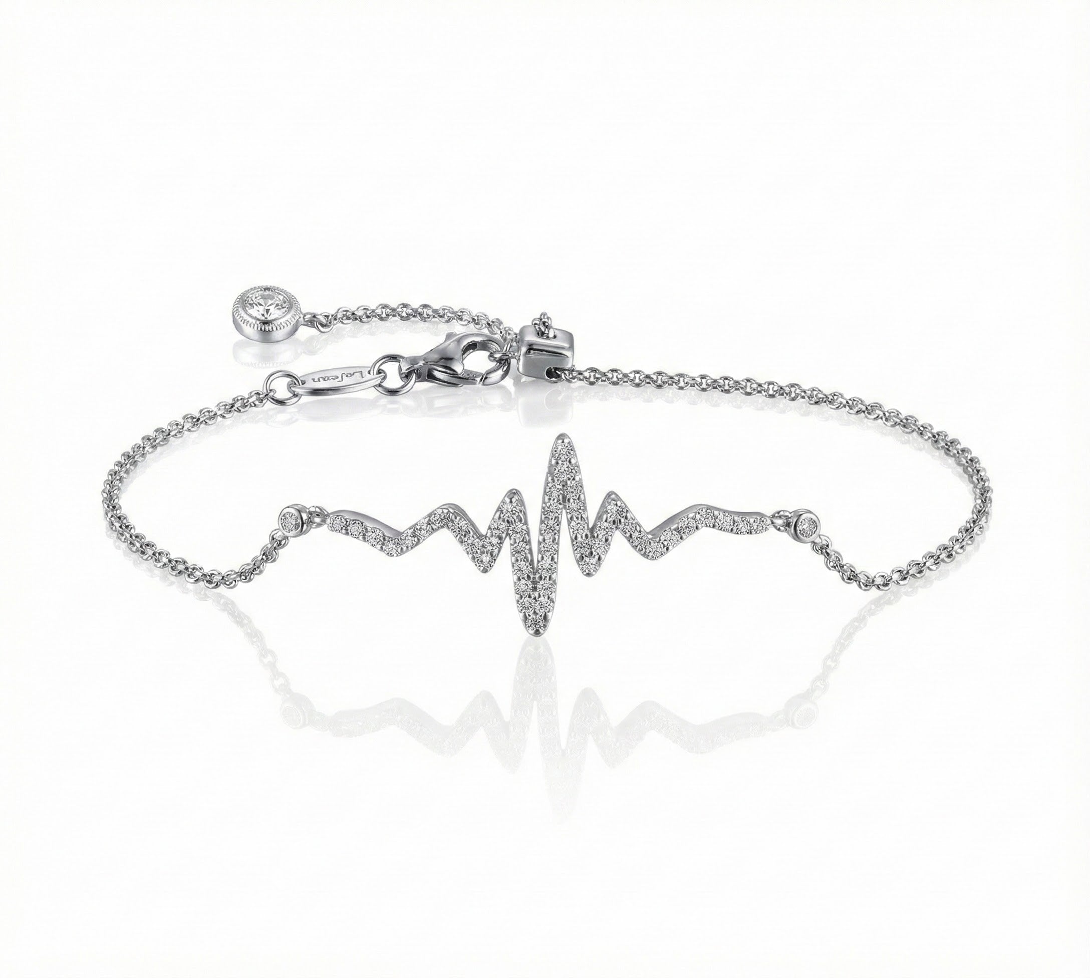 Heartbeat Bracelet | Sterling Silver | Cubic Zirconia - Brownee Jewelers